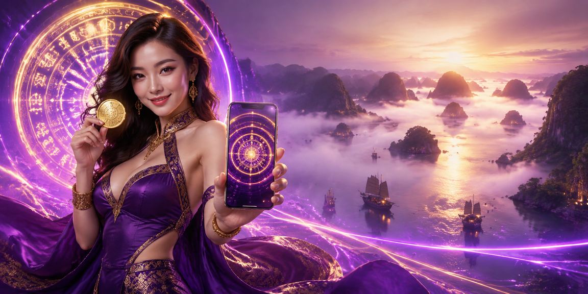 Khung cảnh Vịnh Hạ Long về đêm với ánh đèn neon casino – biểu tượng của giải trí cao cấp tại Việt Nam